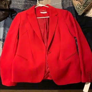 Red Calvin Klein blazer